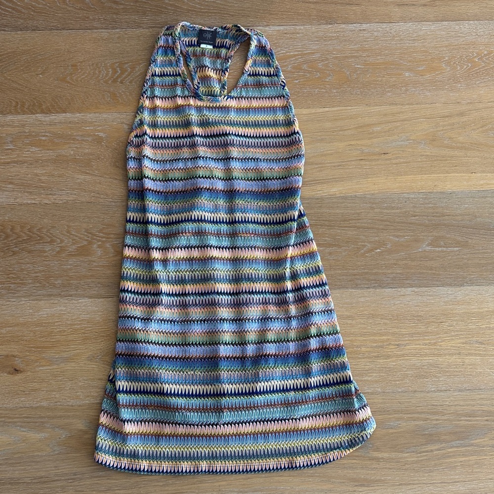 Elif for Jordan Taylor race back swim cover up dress